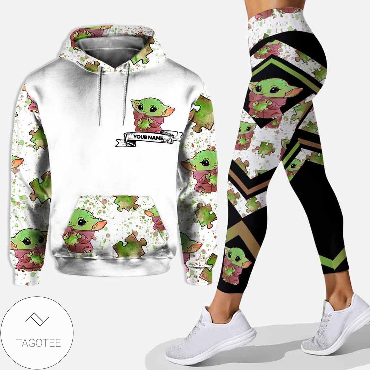 Personalized Baby Yoda Be You The World Will Adjust Autism Awareness Hoodie And Leggings Personalized Baby Yoda Be You The World Will Adjust Autism Awareness Hoodie And Leggings