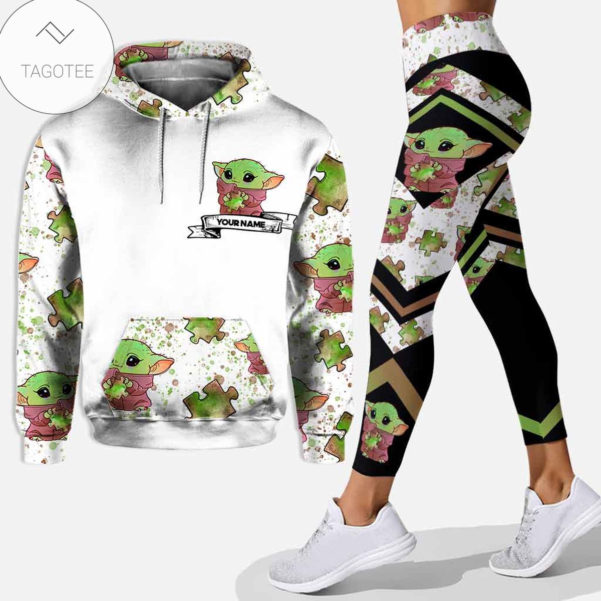 Personalized Baby Yoda Be You The World Will Adjust Autism Awareness Hoodie And Leggings Personalized Baby Yoda Be You The World Will Adjust Autism Awareness Hoodie And Leggings