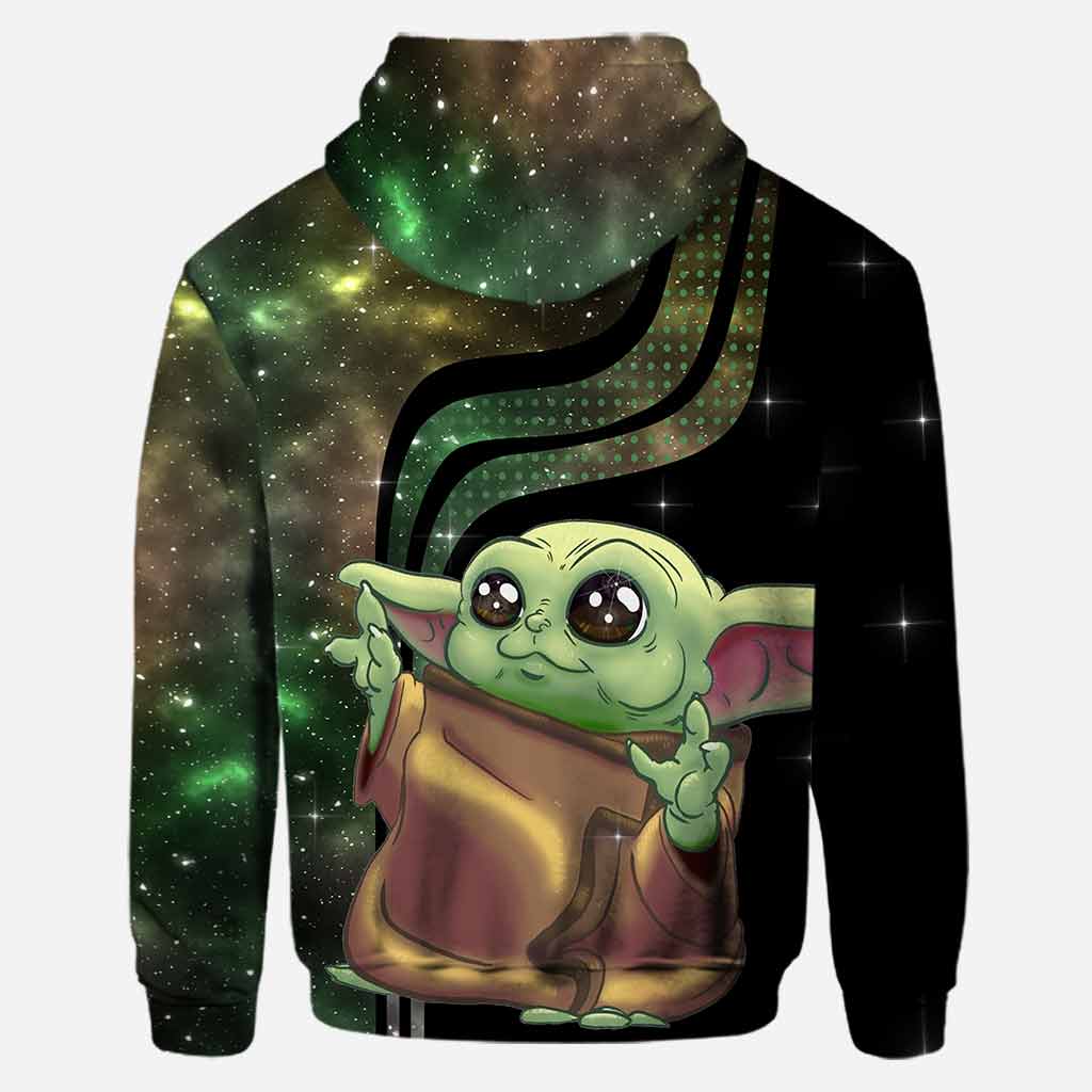 Personalized Baby Yoda Star Wars Black Green 3D Hoodie Personalized Baby Yoda Star Wars Black Green 3D Hoodie