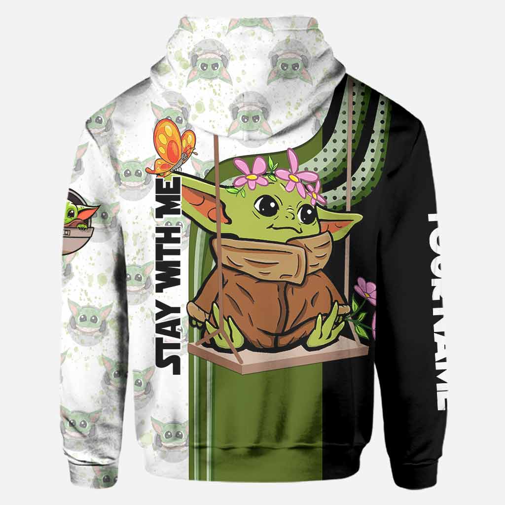 Personalized Baby Yoda Stay With Me 3D Hoodie Personalized Baby Yoda Stay With Me 3D Hoodie