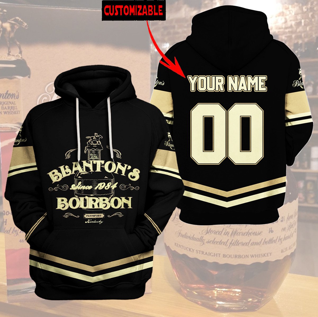 Personalized Blanton’S Bourbon Black Custom 3D Hoodie Personalized Blanton’S Bourbon Black Custom 3D Hoodie