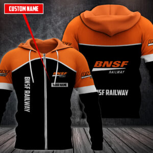 Personalized Bnsf Railway Fleece Hoodie