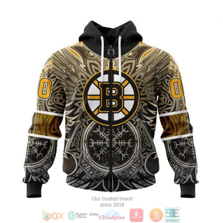 Personalized-Boston-Bruins-Nhl-Norse-Viking-Symbols-Custom-3D-Shirt-Hoodie-2