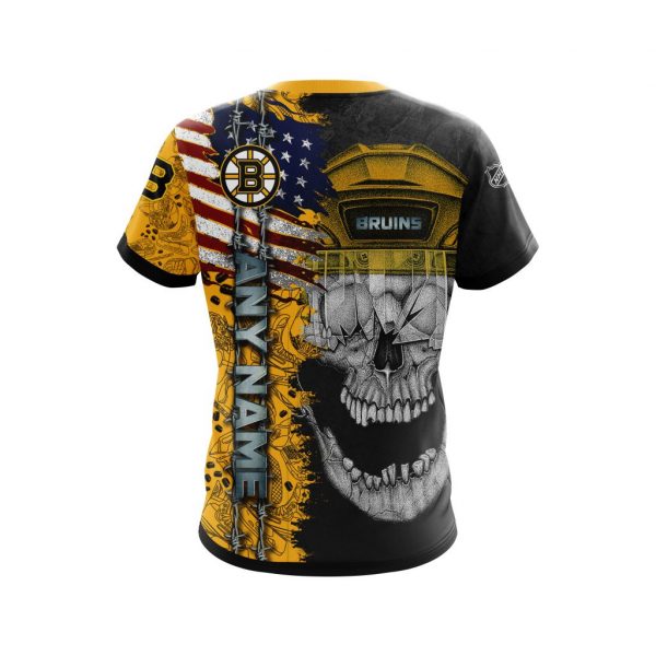 Personalized Boston Bruins Skull Concept 3D Shirt Personalized Boston Bruins Skull Concept 3D Shirt
