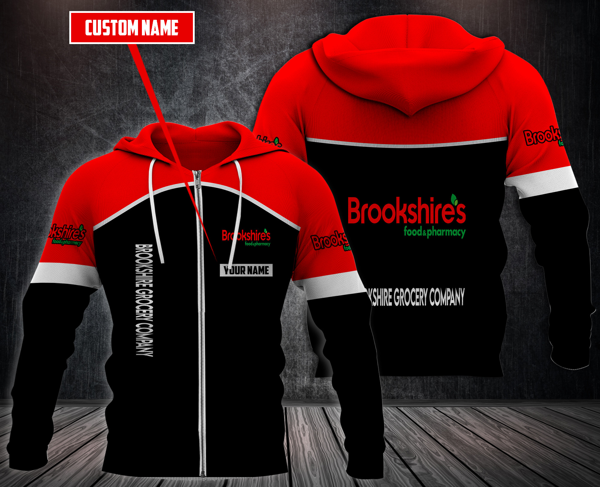 Personalized-Brookshire-Grocery-Company-3D-Fleece-Hoodie-Hoodie-3