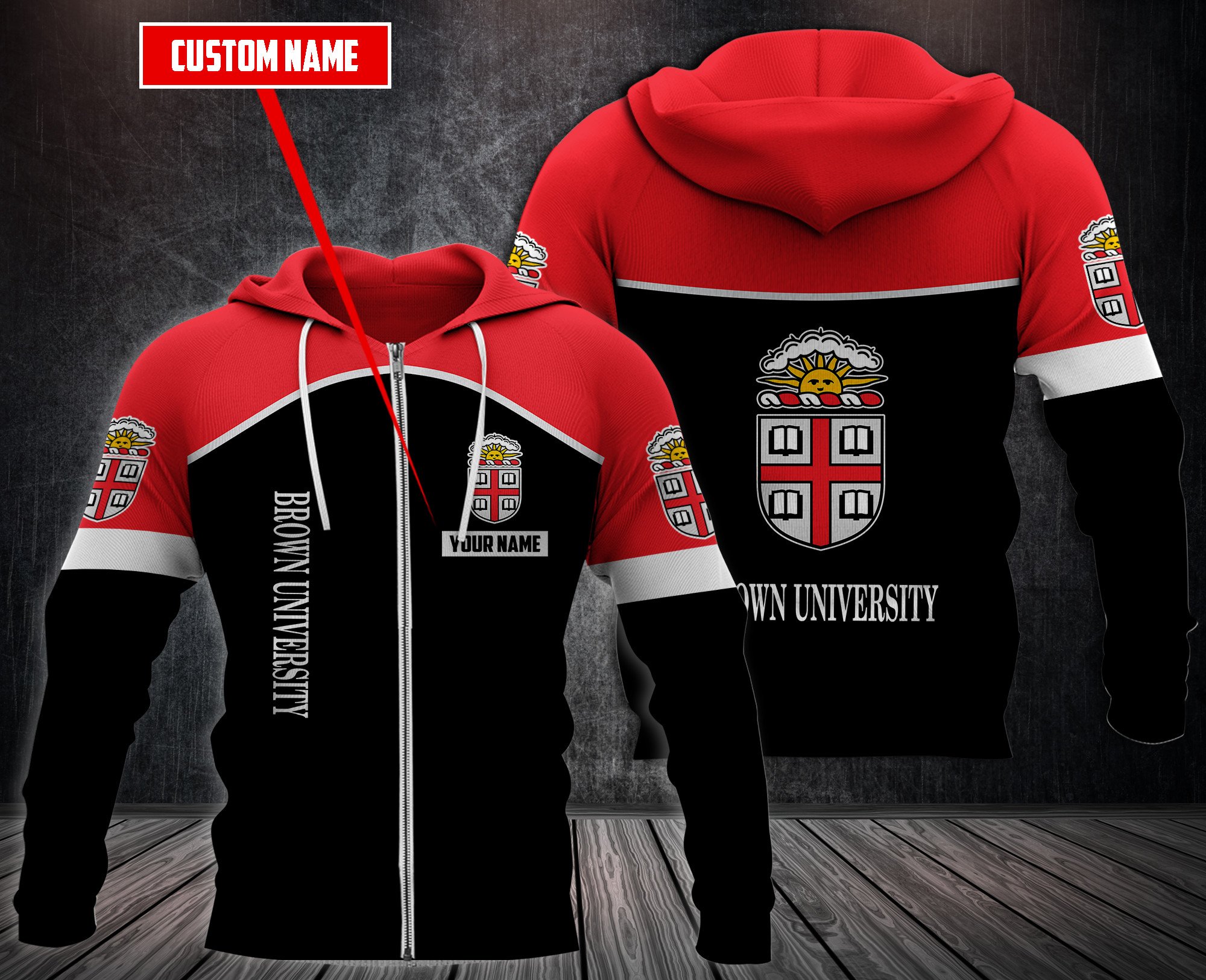 Personalized-Brown-University-Custom-Hoodie-Fleece-Hoodie-3