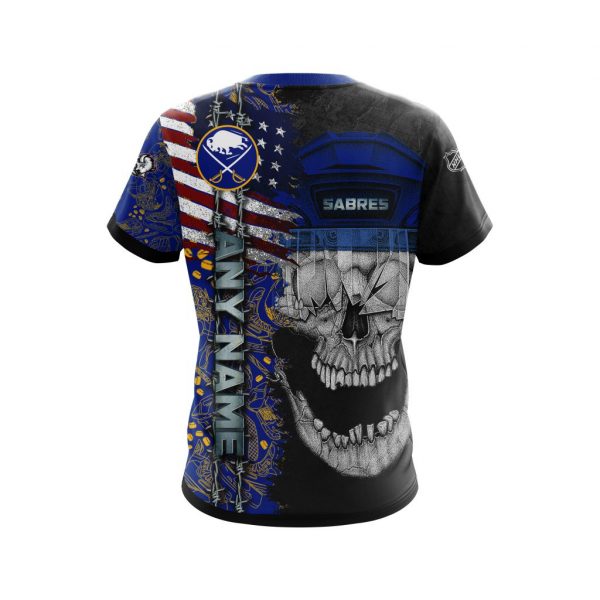 Personalized Buffalo Sabres Skull Concept 3D Shirt Personalized Buffalo Sabres Skull Concept 3D Shirt