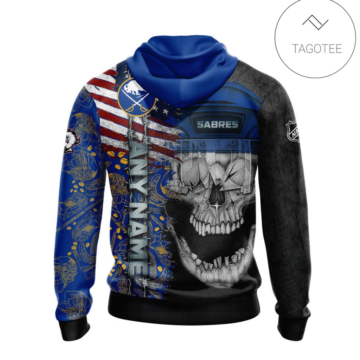 Personalized Buffalo Sabres Skull Hoodie Personalized Buffalo Sabres Skull Hoodie