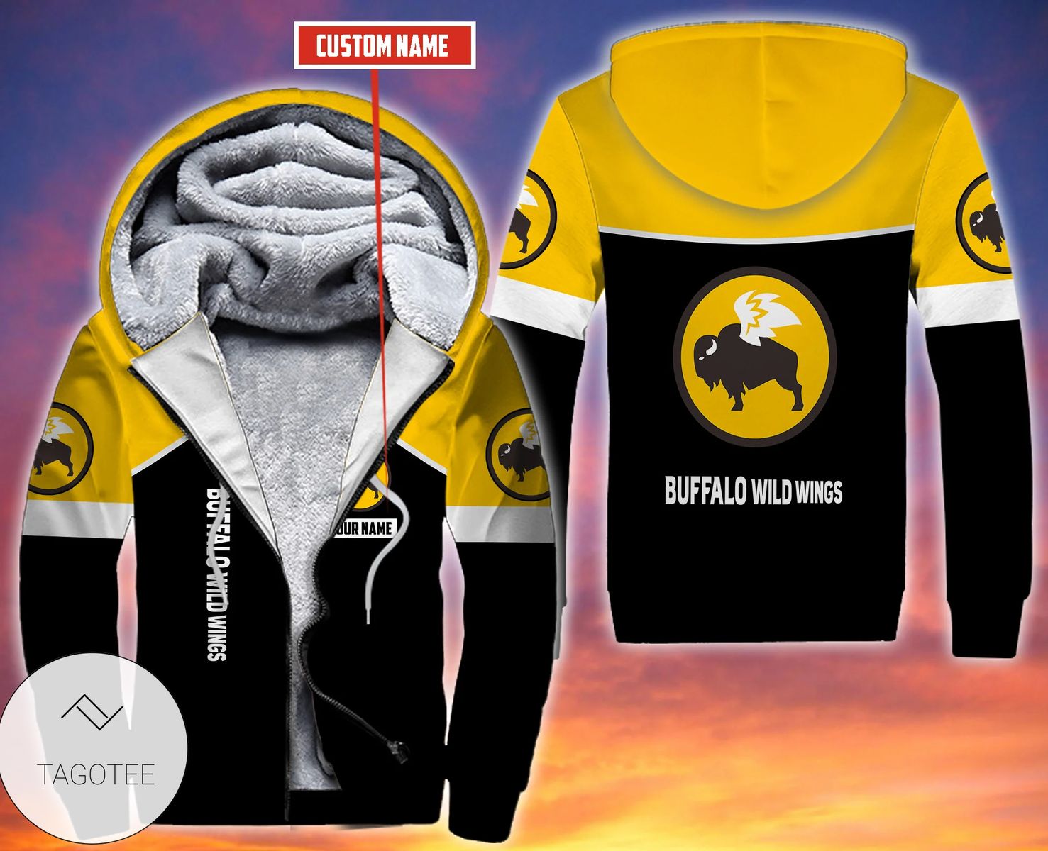 Personalized Buffalo Wild Wings Fleece Hoodie Personalized Buffalo Wild Wings Fleece Hoodie