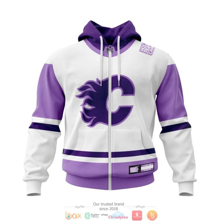 Personalized-Calgary-Flames-Nhl-Hockey-Fight-Cancer-Custom-3D-Shirt-Hoodie-2