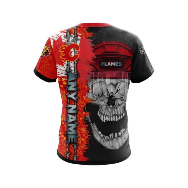 Personalized Calgary Flames Skull Concept 3D Shirt Personalized Calgary Flames Skull Concept 3D Shirt