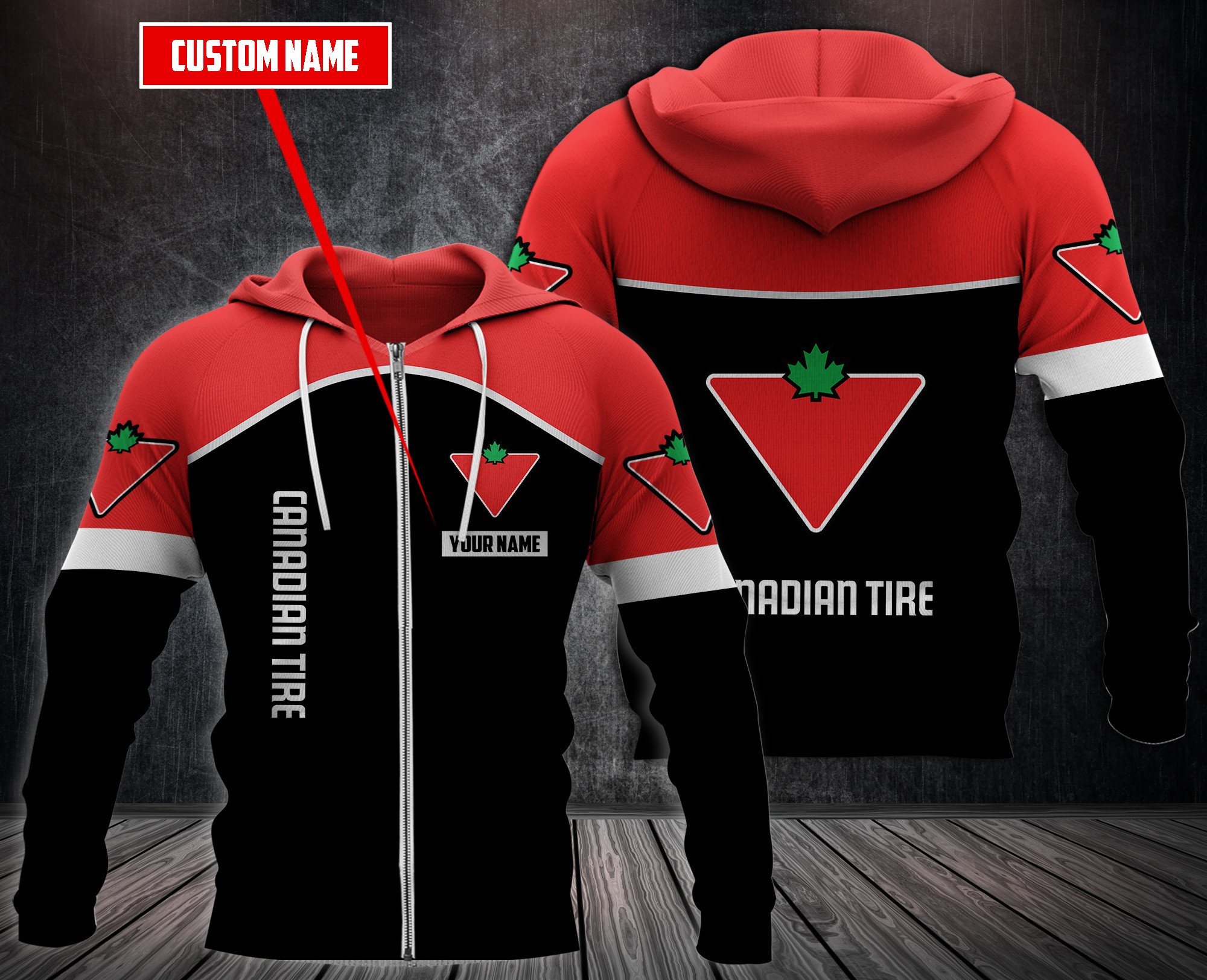 Personalized Canadian Tire 3D Fleece Hoodie Personalized Canadian Tire 3D Fleece Hoodie