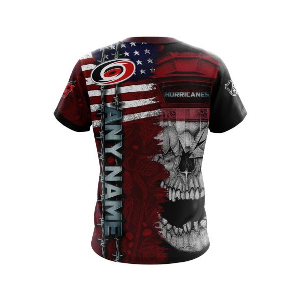 Personalized Carolina Hurricanes Skull Concept 3D Shirt Personalized Carolina Hurricanes Skull Concept 3D Shirt