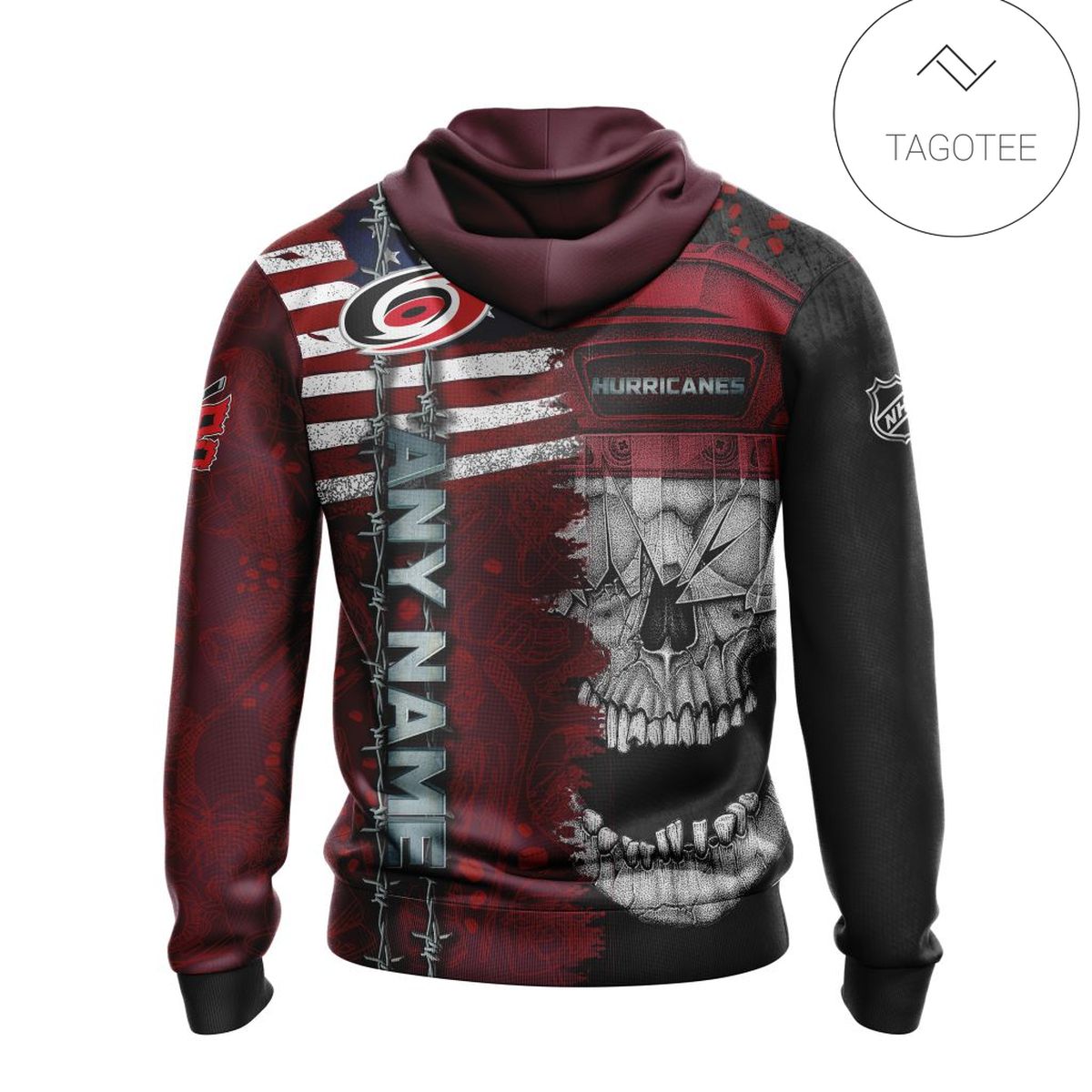 Personalized Carolina Hurricanes Skull Hoodie Personalized Carolina Hurricanes Skull Hoodie