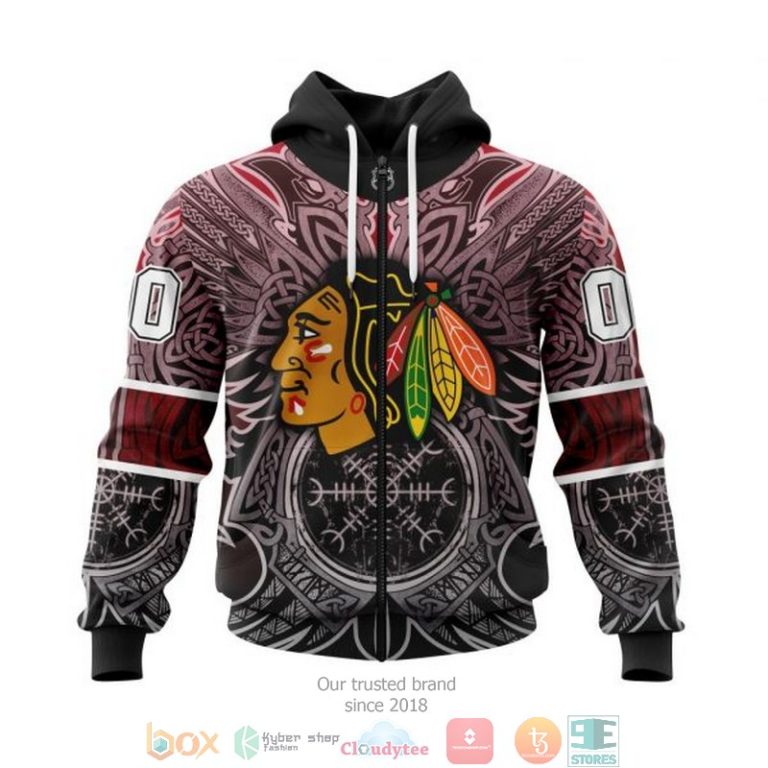 Personalized-Chicago-Blackhawks-Nhl-Norse-Viking-Symbols-Custom-3D-Shirt-Hoodie-2