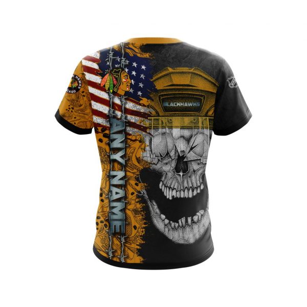 Personalized Chicago Blackhawks Skull Concept 3D Shirt Personalized Chicago Blackhawks Skull Concept 3D Shirt