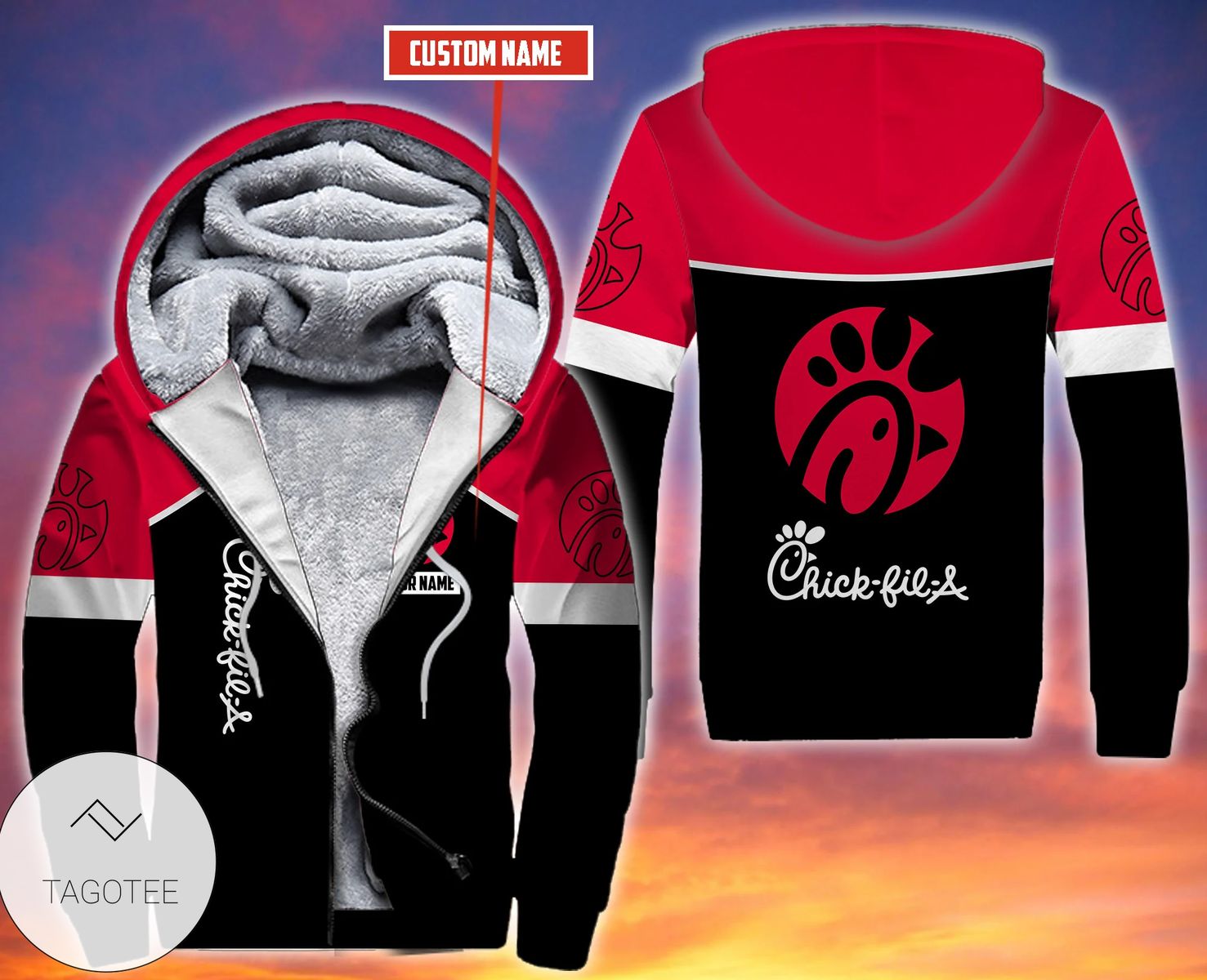 Personalized Chick-Fil-A Fleece Hoodie Personalized Chick-Fil-A Fleece Hoodie
