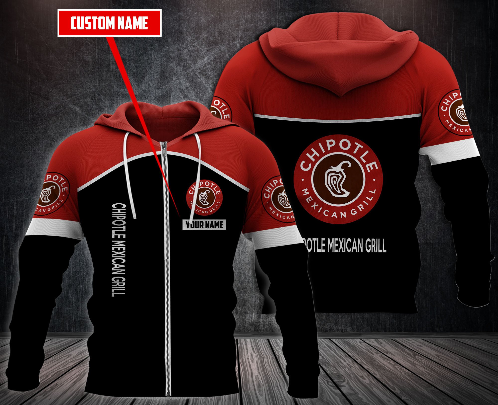 Personalized Chipotle Mexican Grill 3D Fleece Hoodie Personalized Chipotle Mexican Grill 3D Fleece Hoodie