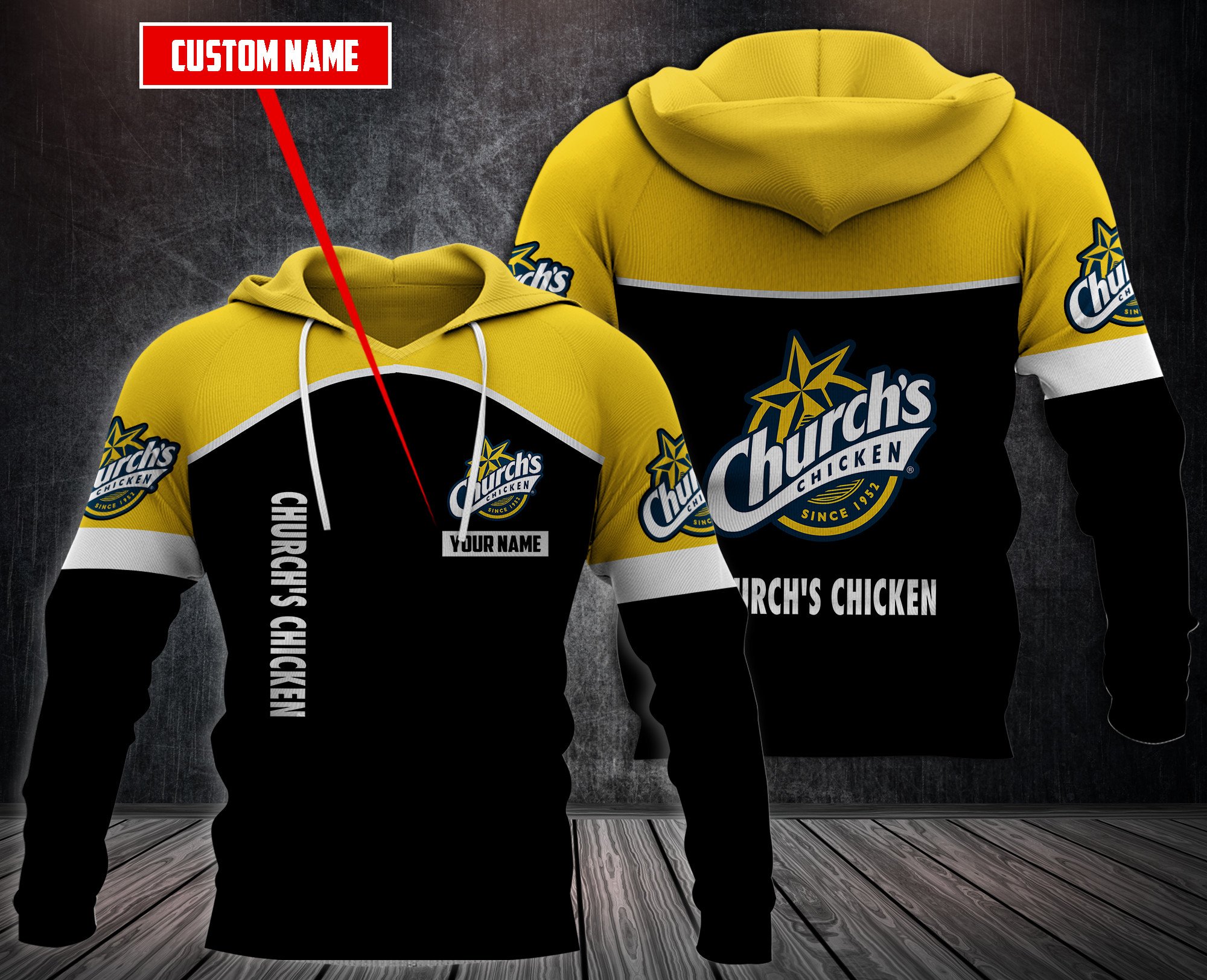 Personalized-ChurchS-Chicken-3D-Fleece-Hoodie-Hoodie-2
