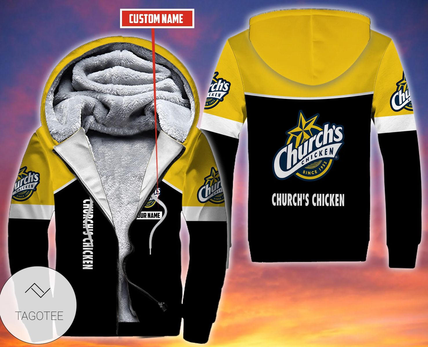 Personalized Church’S Chicken Fleece Hoodie Personalized Church’S Chicken Fleece Hoodie