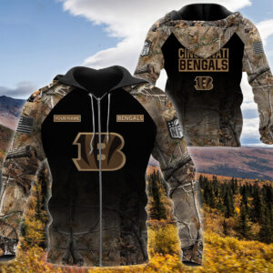 Personalized Cincinnati Bengals Nfl Hunting Camo Custom 3D Shirt