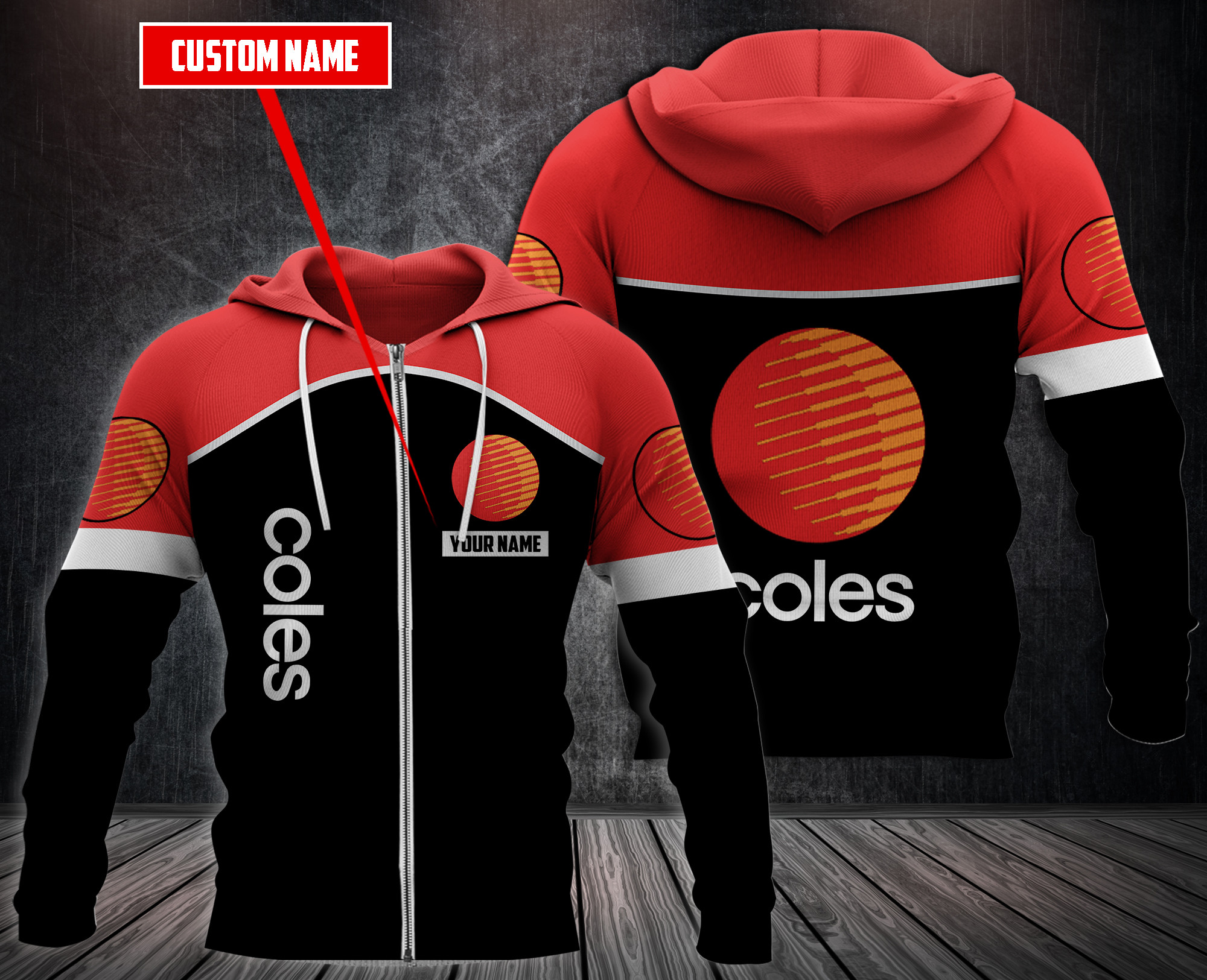 Personalized Coles 3D Fleece Hoodie Personalized Coles 3D Fleece Hoodie