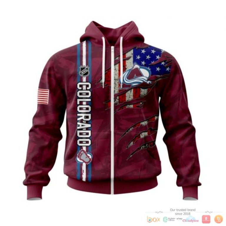 Personalized-Colorado-Avalanche-With-American-Flag-3D-Shirt-Hoodie-2