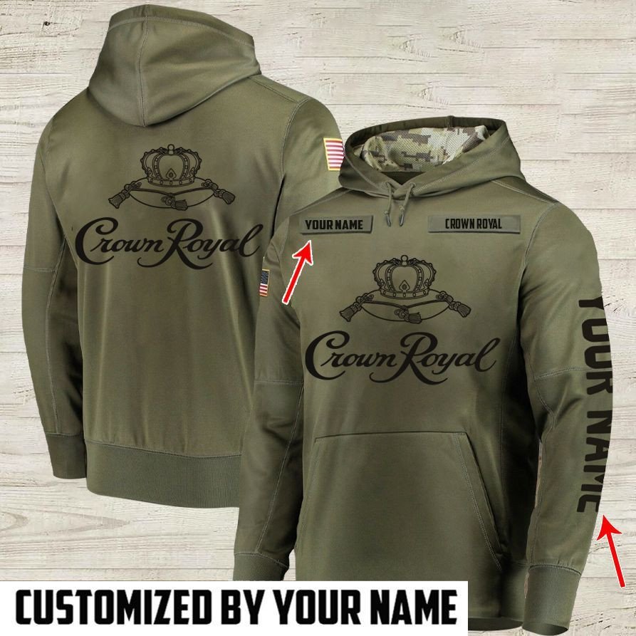Personalized Crown Royal Army Custom 3D Hoodie Personalized Crown Royal Army Custom 3D Hoodie