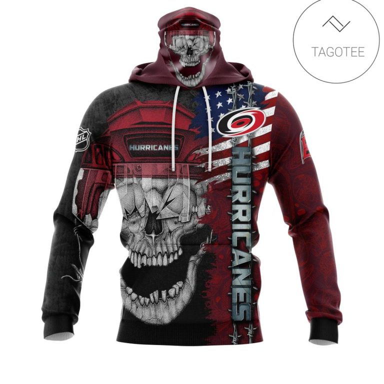 Personalized-Custom-Name-Carolina-Hurricanes-Skull-Gaiter-Mask-Hoodie-1