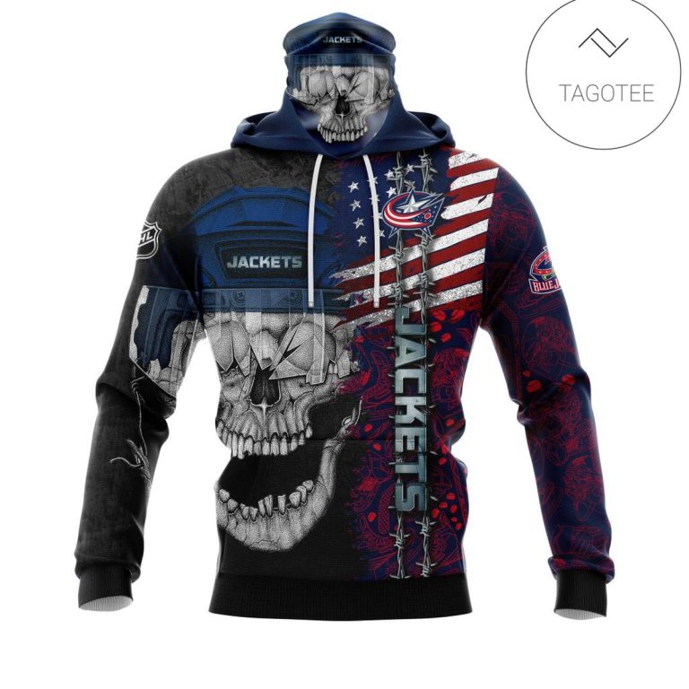 Personalized-Custom-Name-Columbus-Blue-Jackets-Skull-Gaiter-Mask-Hoodie-1