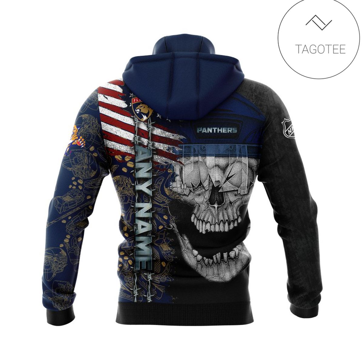 Personalized Custom Name Florida Panthers Skull Gaiter Mask Hoodie Personalized Custom Name Florida Panthers Skull Gaiter Mask Hoodie