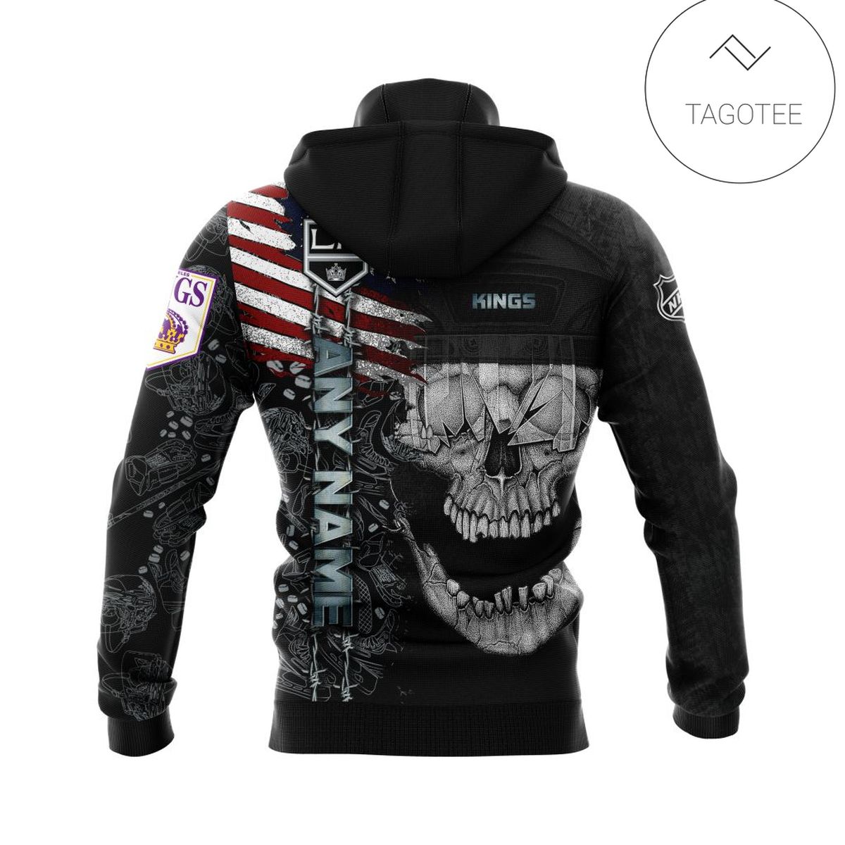 Personalized Custom Name Los Angeles Kings Skull Gaiter Mask Hoodie Personalized Custom Name Los Angeles Kings Skull Gaiter Mask Hoodie