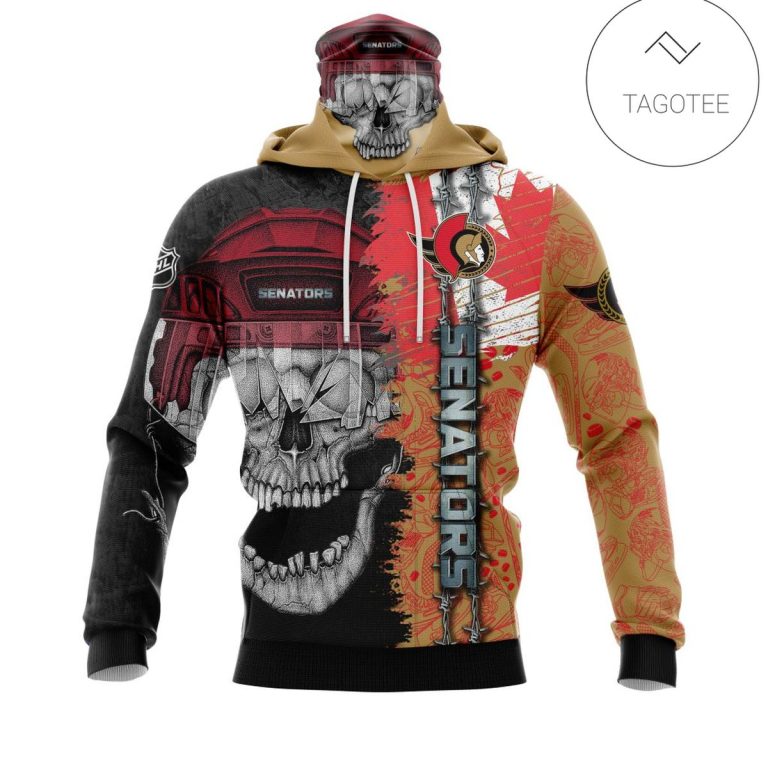 Personalized-Custom-Name-Ottawa-Senators-Skull-Gaiter-Mask-Hoodie-1