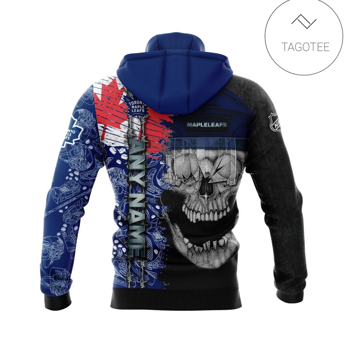 Personalized Custom Name Toronto Maple Leafs Skull Gaiter Mask Hoodie Personalized Custom Name Toronto Maple Leafs Skull Gaiter Mask Hoodie
