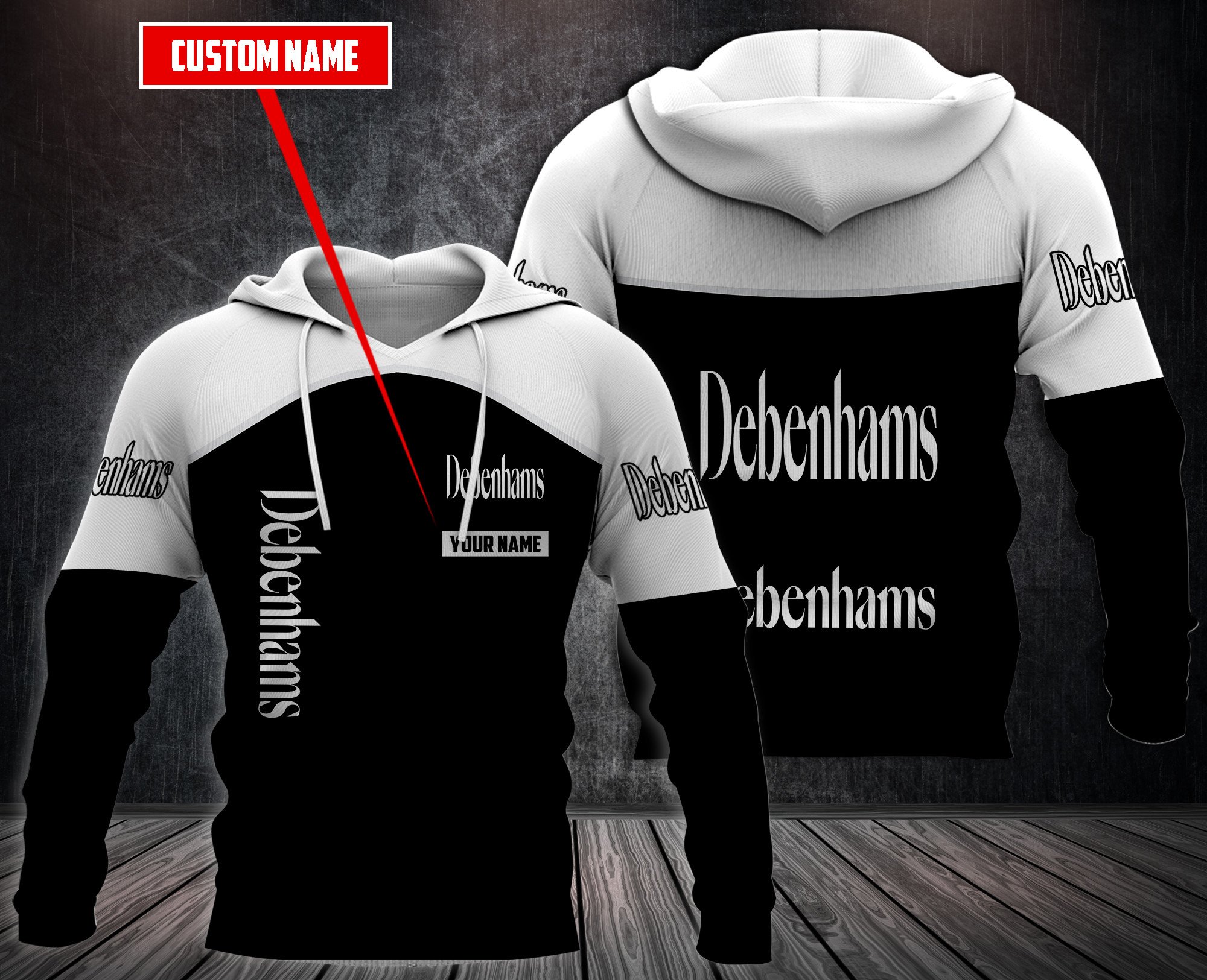 Personalized-Debenhams-Custom-Hoodie-Fleece-Hoodie-2