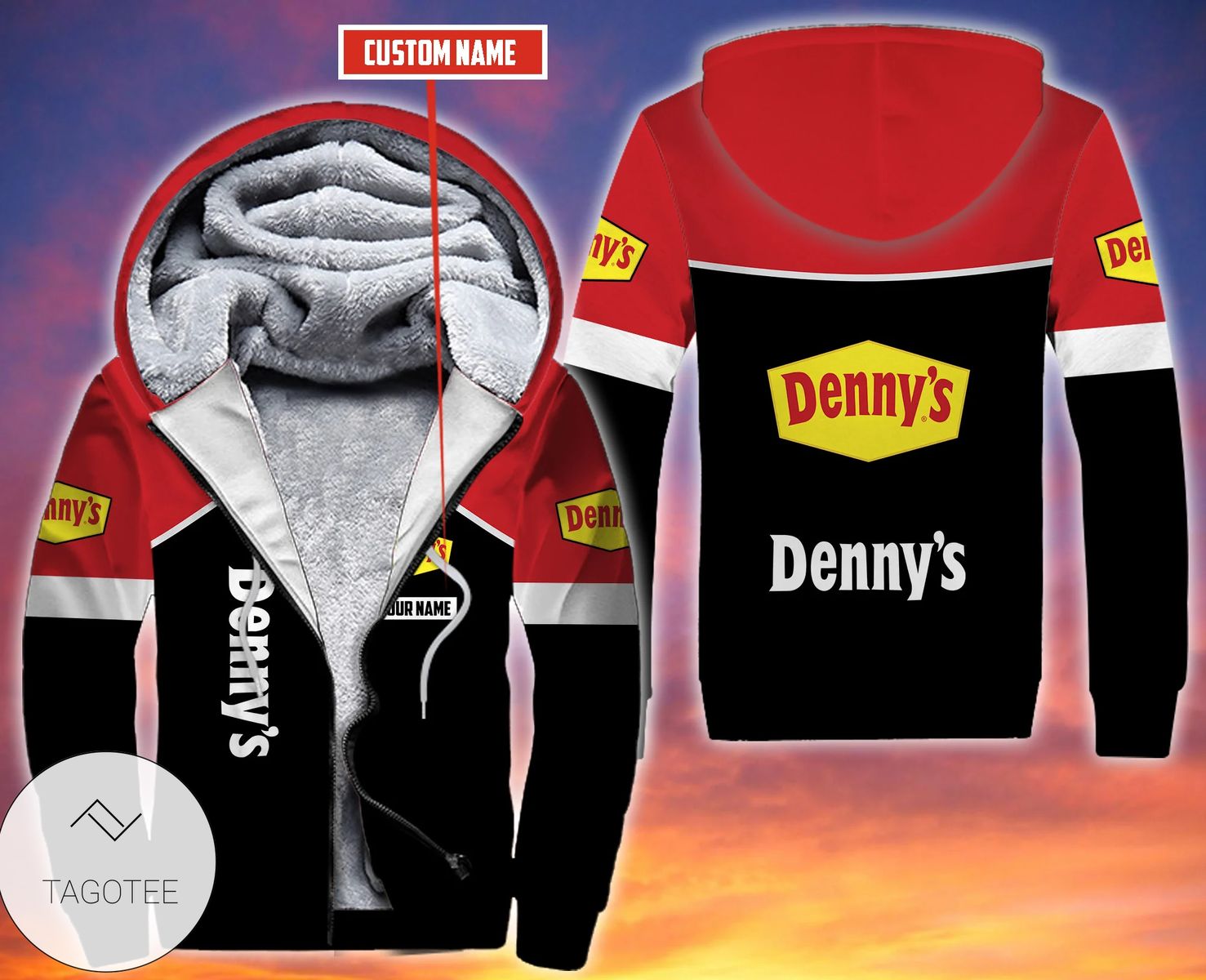 Personalized Denny’S Fleece Hoodie Personalized Denny’S Fleece Hoodie