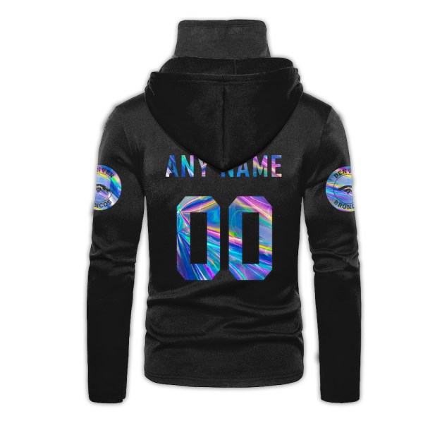 Personalized Denver Broncos Black Custom 3D Hoodie Mask Personalized Denver Broncos Black Custom 3D Hoodie Mask