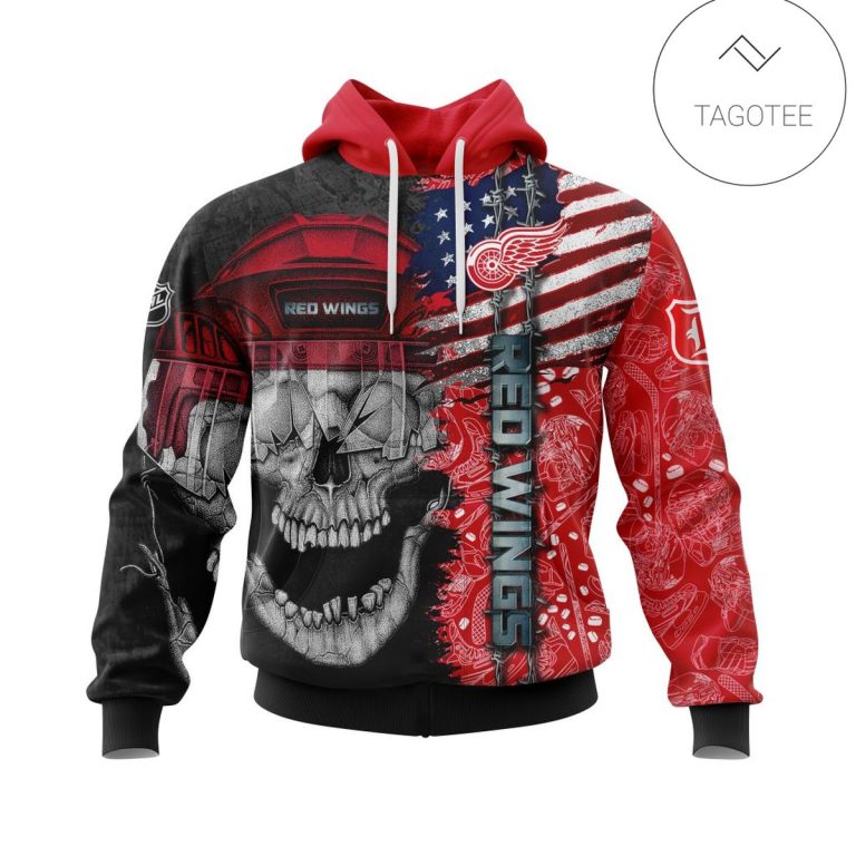 Personalized-Detroit-Red-Wings-Skull-Hoodie-1