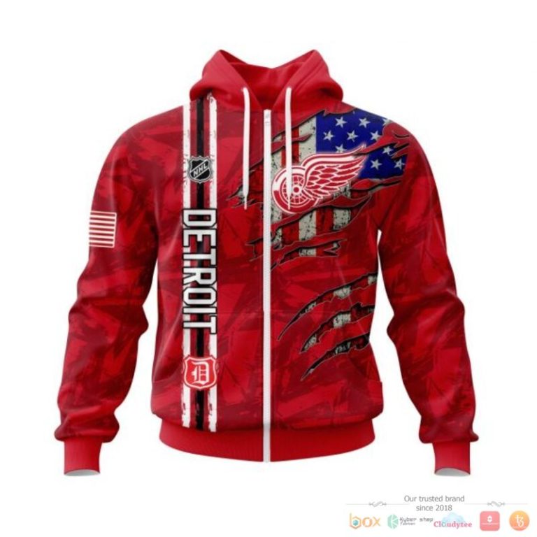 Personalized-Detroit-Red-Wings-With-American-Flag-3D-Shirt-Hoodie-2