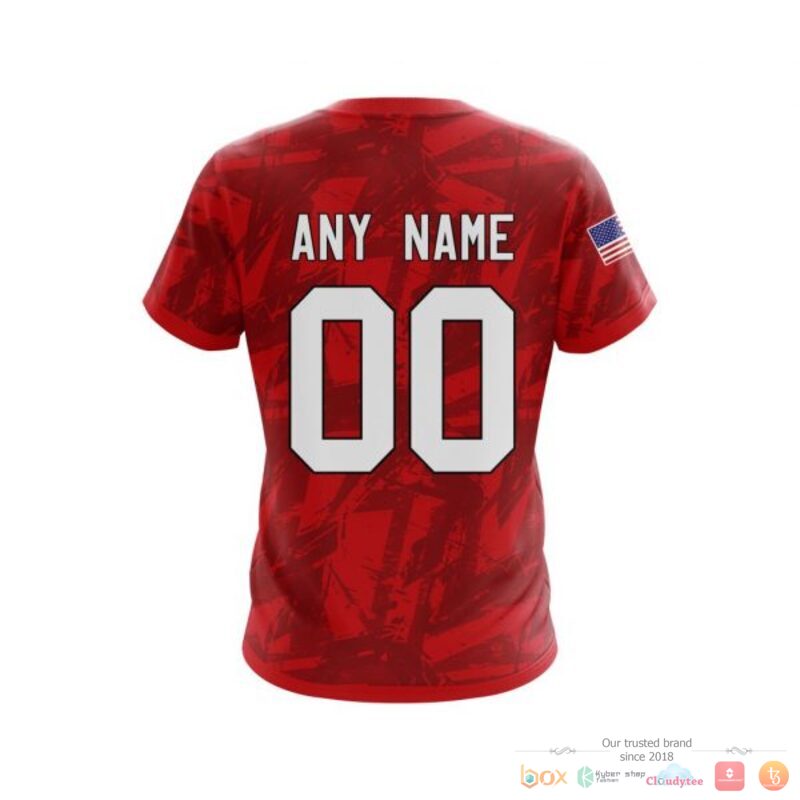Personalized Detroit Red Wings With American Flag 3D Shirt Personalized Detroit Red Wings With American Flag 3D Shirt