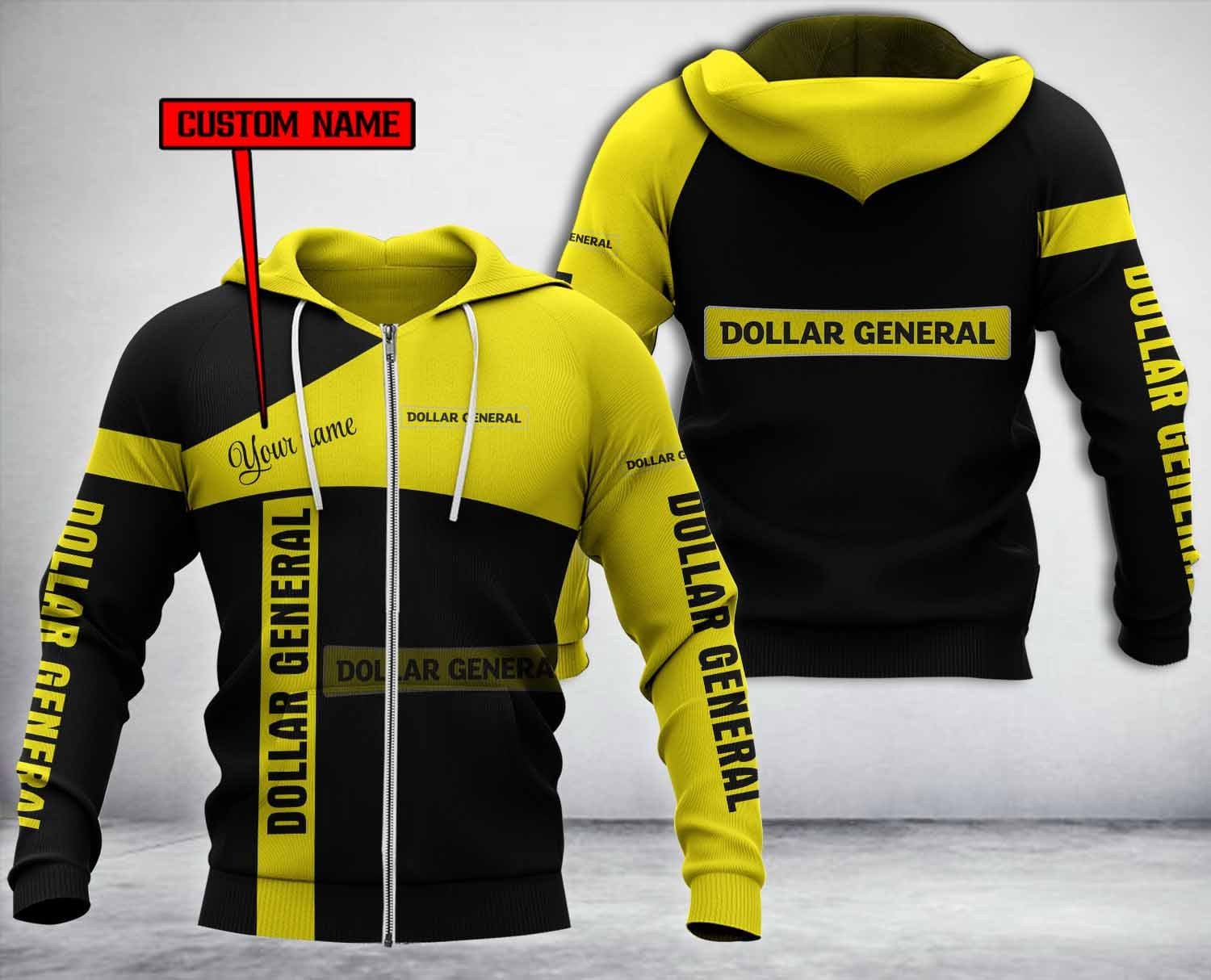 Personalized Dollar General Black 3D Hoodie Personalized Dollar General Black 3D Hoodie