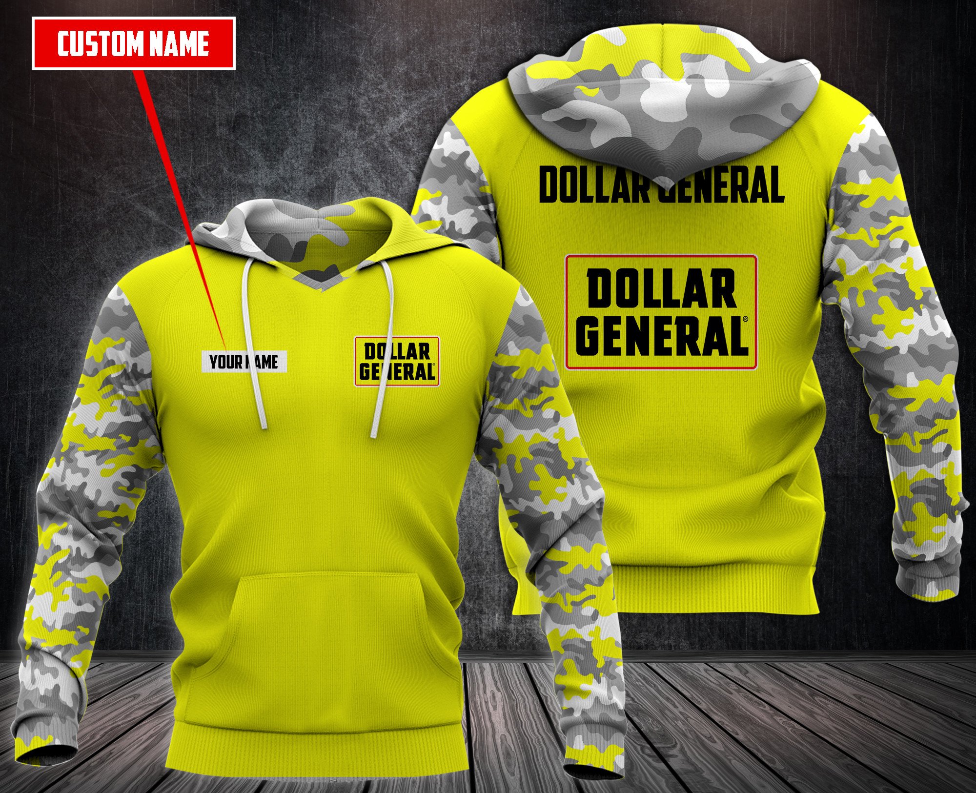 Personalized-Dollar-General-Yellow-3D-Fleece-Hoodie-Hoodie-2