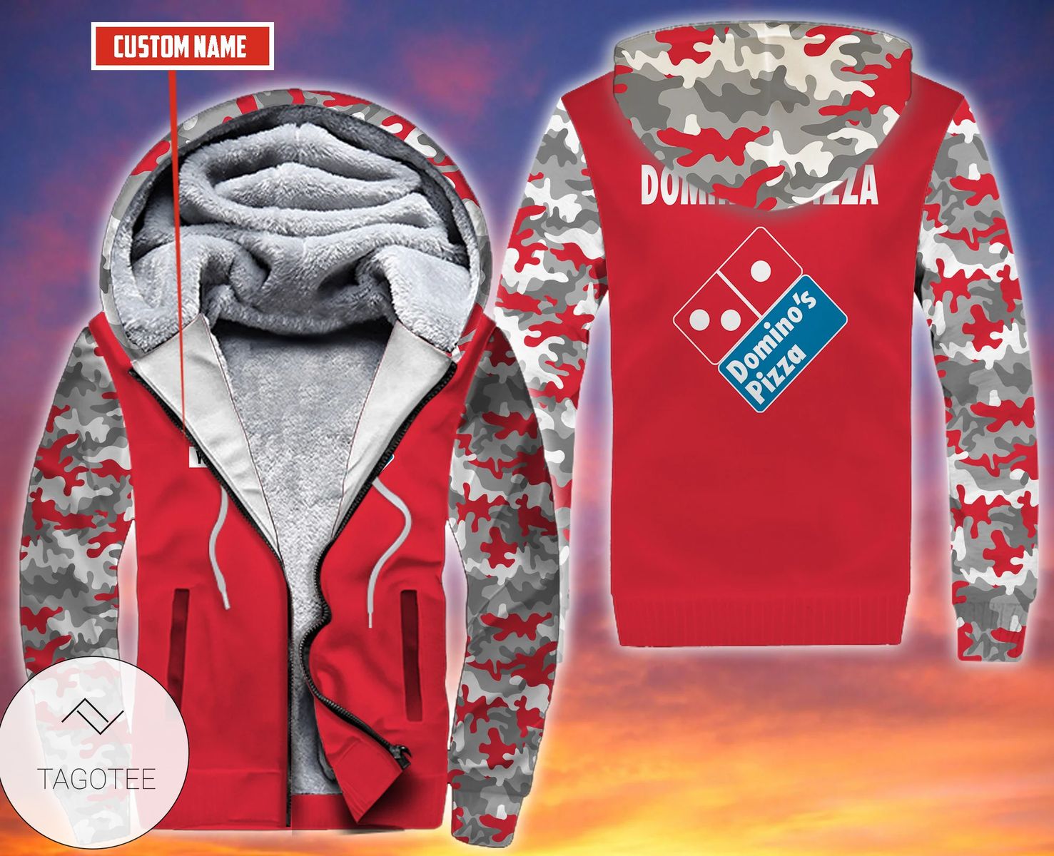 Personalized Domino’S Pizza Fleece Hoodie Personalized Domino’S Pizza Fleece Hoodie