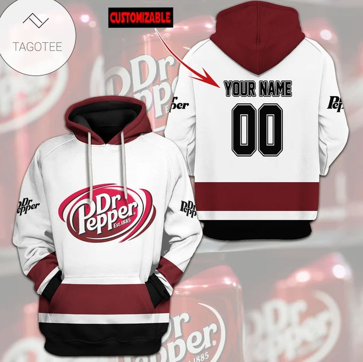 Personalized Dr Pepper Logo Hoodie Personalized Dr Pepper Logo Hoodie