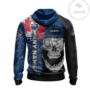 Personalized Edmonton Oilers Skull Hoodie