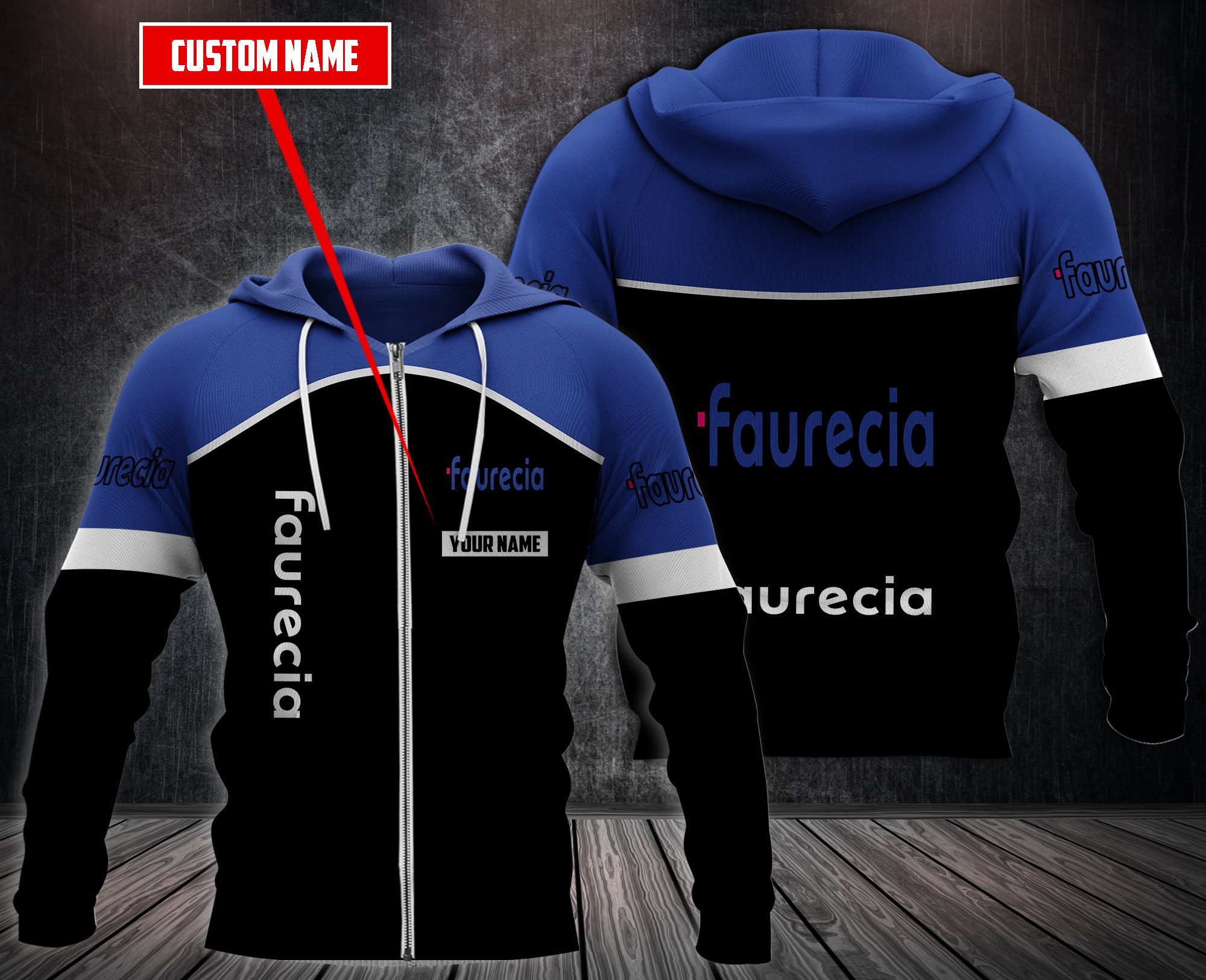 Personalized Faurecia 3D Fleece Hoodie Personalized Faurecia 3D Fleece Hoodie