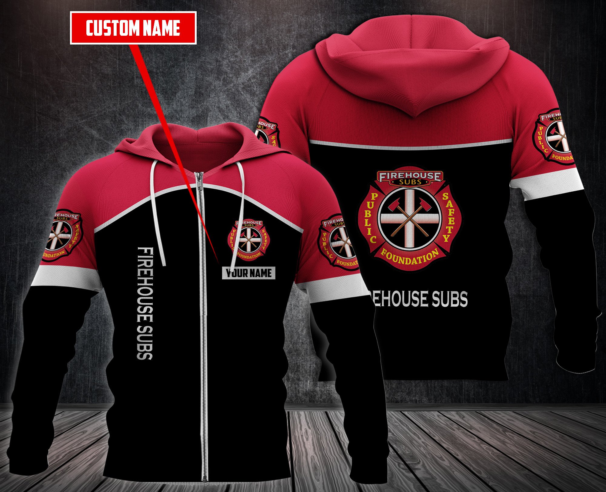 Personalized Firehouse Subs 3D Fleece Hoodie Personalized Firehouse Subs 3D Fleece Hoodie