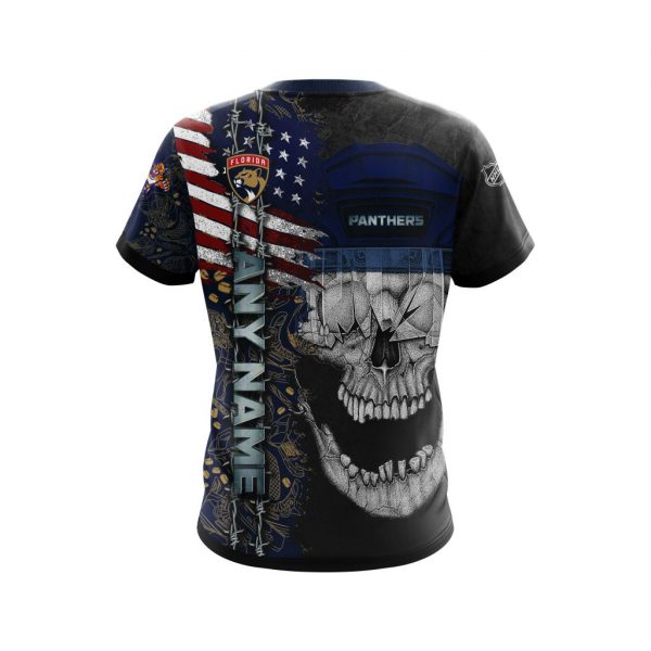 Personalized Florida Panthers Skull Concept 3D Shirt Personalized Florida Panthers Skull Concept 3D Shirt