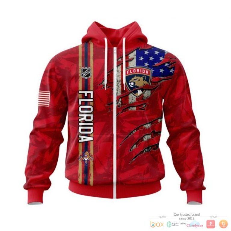 Personalized-Florida-Panthers-With-American-Flag-3D-Shirt-Hoodie-2