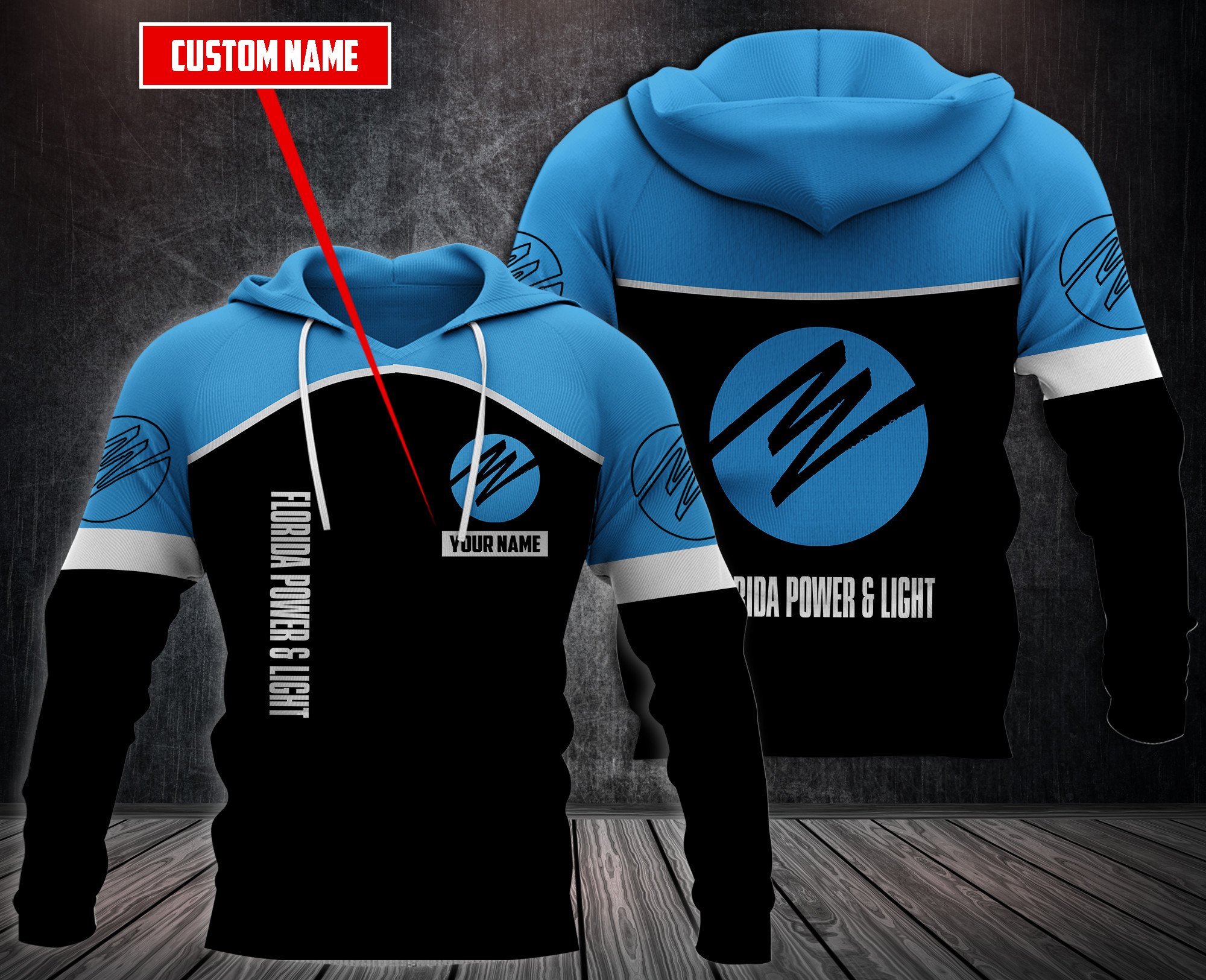 Personalized-Florida-Power-Light-Custom-Hoodie-Fleece-Hoodie-2